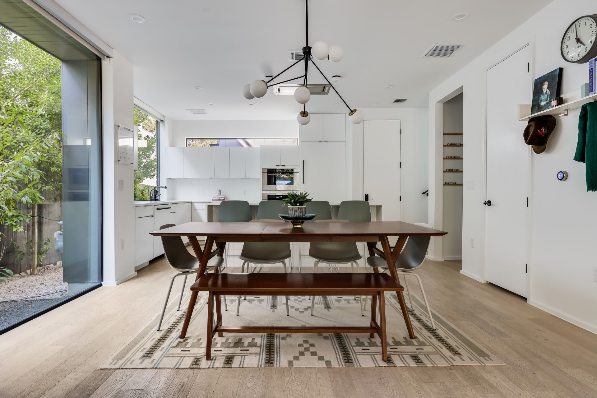 Open dining and kitchen space in an Austin-area home